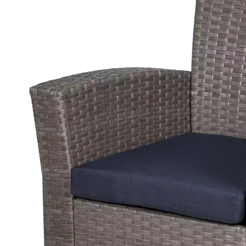 WestinTrends 4-teiliges Outdoor Rattan-Sofa-Set mit Couchtisch