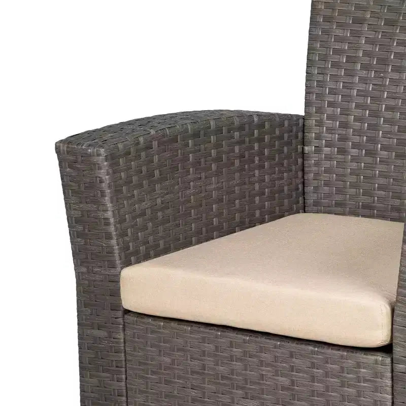 WestinTrends 4-teiliges Outdoor Rattan-Sofa-Set mit Couchtisch
