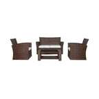 WestinTrends 4-teiliges Outdoor Rattan-Sofa-Set mit Couchtisch