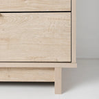 Natural / Natural Brown Woodgrain Laminate Dresser with Smooth-Glide Drawers, 5-Drawer or 6-Drawer for 1 Person
