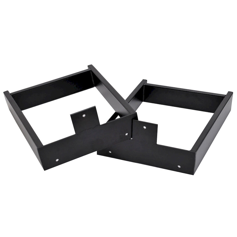 Black Powder-Coated H-Type Square Tube Table Legs, Set of 2 (16" / 24" / 32")