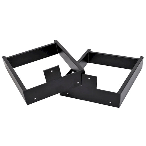 Schwarz pulverbeschichtete H-förmige Tischbeine aus Vierkantrohr, 2er-Set (40,6 cm / 61 cm / 81,3 cm)