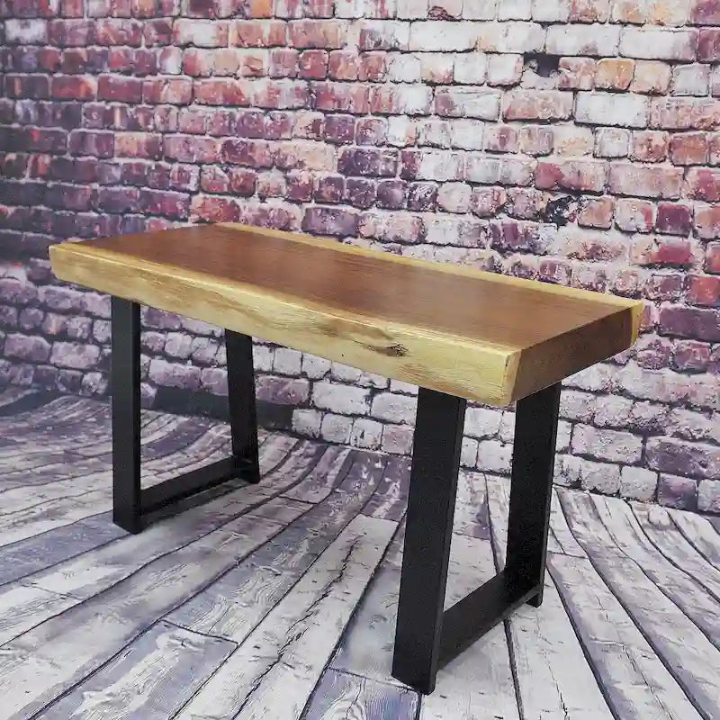 Black Powder-Coated H-Type Square Tube Table Legs, Set of 2 (16" / 24" / 32")