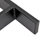 Black Powder-Coated H-Type Square Tube Table Legs, Set of 2 (16" / 24" / 32")