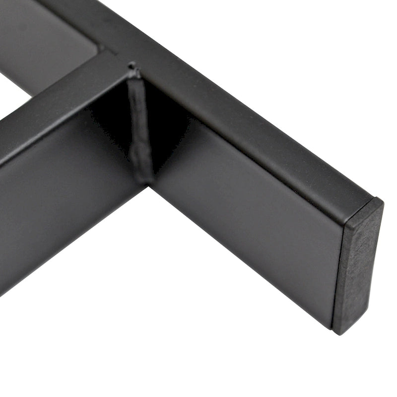 Black Powder-Coated H-Type Square Tube Table Legs, Set of 2 (16" / 24" / 32")