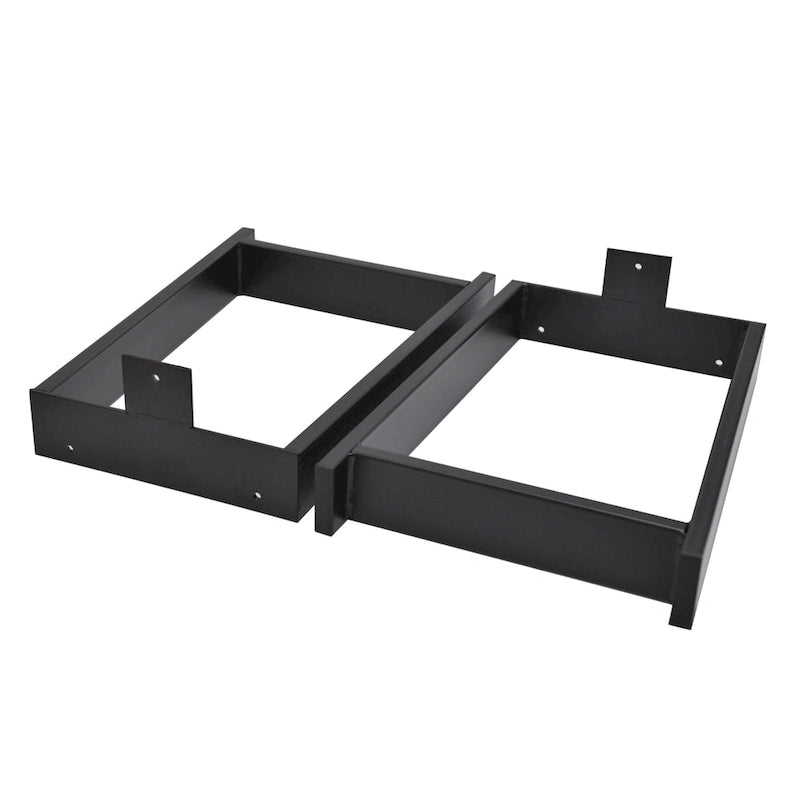 Black Powder-Coated H-Type Square Tube Table Legs, Set of 2 (16" / 24" / 32")
