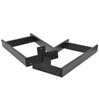 Black Powder-Coated H-Type Square Tube Table Legs, Set of 2 (16" / 24" / 32")