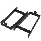 Black Powder-Coated H-Type Square Tube Table Legs, Set of 2 (16" / 24" / 32")