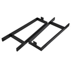 Black Powder-Coated H-Type Square Tube Table Legs, Set of 2 (16" / 24" / 32")