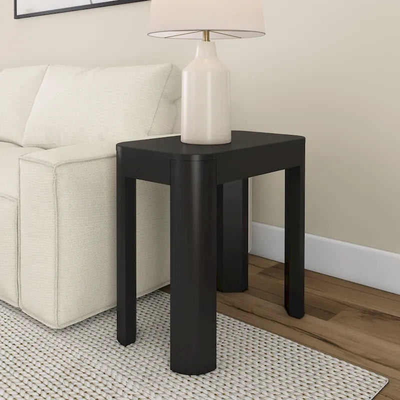 Plank and Beam Contour Rectangular Side Table - 25 