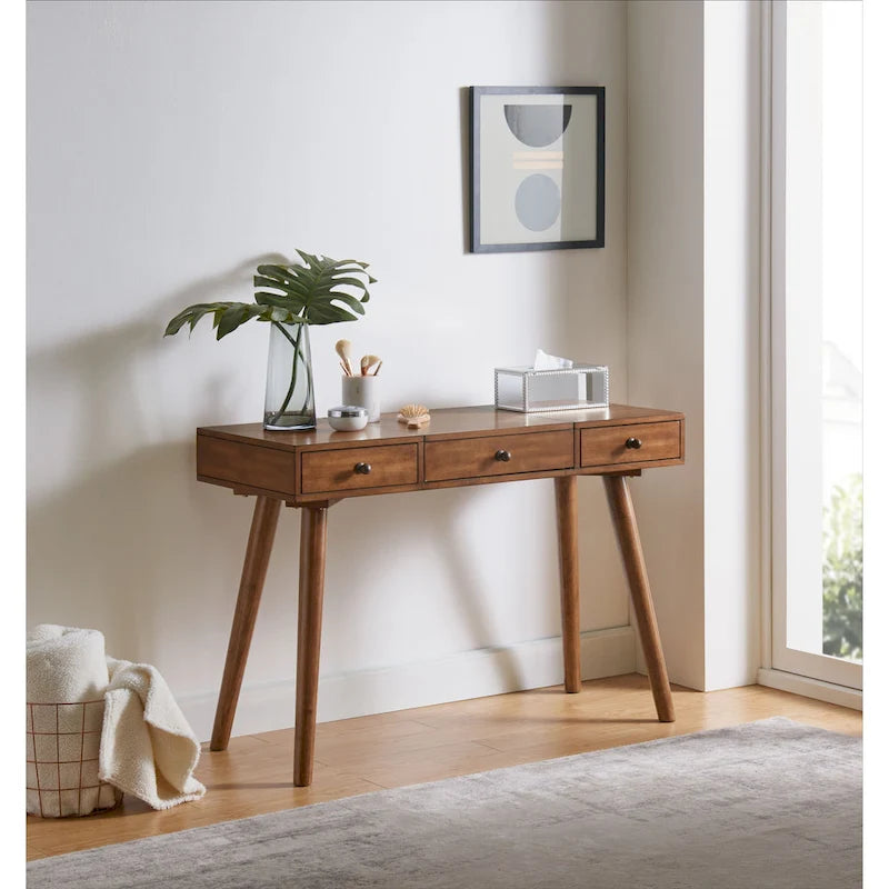 Mid-Century Modern 44  2-Drawer Vanity / Desk