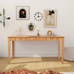 Dumont 63  Fluted Rubberwood Home Office Desk