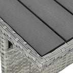 Outsunny 7-teiliges Terrassenmöbel-Set, L-förmiges Outdoor-Ecksofa mit 3 Zweisitzern, 3 Ottomanen, Esstisch, Kissen, Stauraum