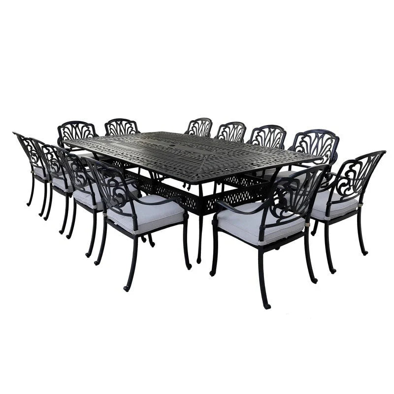 Manasquan 13-teiliges Essgruppe aus Gunmetal Aluminium von Havenside Home
