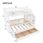 Whisen Twin XL Etagenbett mit Ausziehbett, Etagenbett mit Stauraum, Etagenbett aus Massivholz, Treppe mit Stauraum, Kleiderschrank, 3 Schubladen, für Kinder