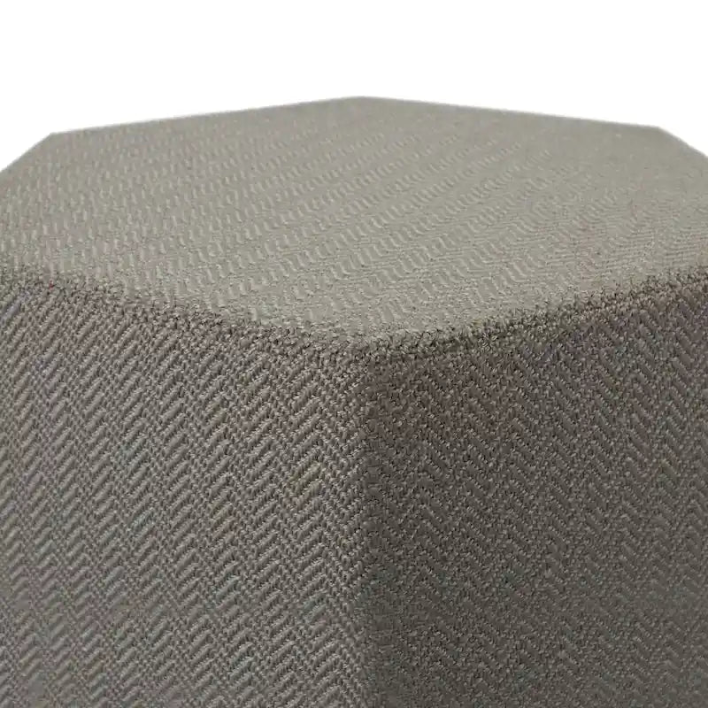 Gray Hexagon Chevron Pouf Floor Pillow for 1 Person