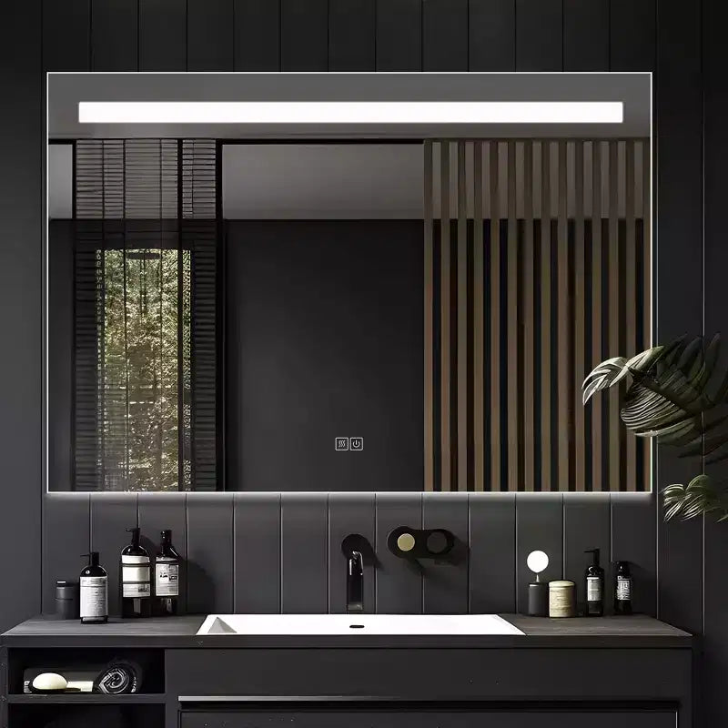 Dovelina Rectangle Bathroom Vanity Mirror LED Mirror with Defog