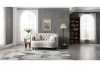 Charleston Tufted Fabric Loveseat