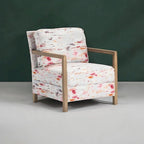 Soft Pink Abstract Patterned Accent Chair - 31.25  x 29.5  x 31 