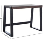 Dennings Schreibtisch - DSK5006 - Walnuss/Schwarz - Safavieh