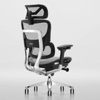 Blau / Weiß / Grau / Braun Hoher ergonomischer Bürostuhl mit Netzrücken und Seilzugsteuerung für 1 Person