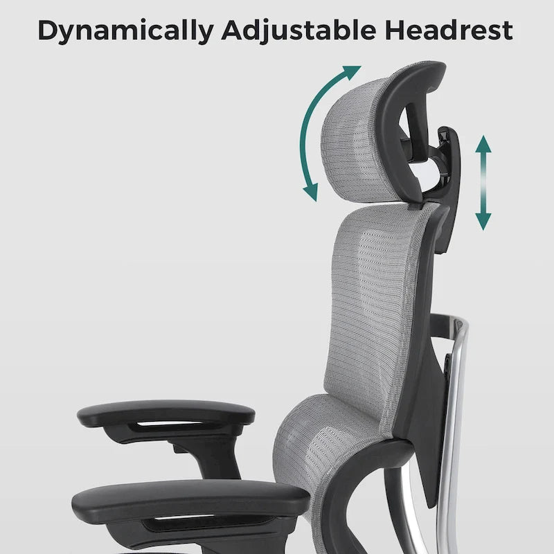 Blau / Weiß / Grau / Braun Hoher ergonomischer Bürostuhl mit Netzrücken und Seilzugsteuerung für 1 Person