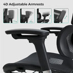 Blau / Weiß / Grau / Braun Hoher ergonomischer Bürostuhl mit Netzrücken und Seilzugsteuerung für 1 Person