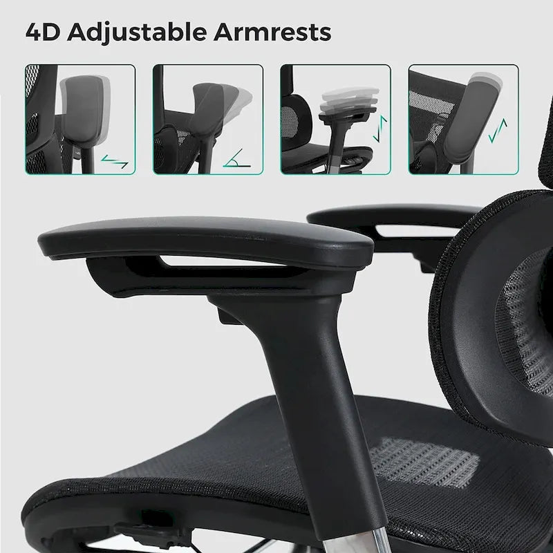 Blau / Weiß / Grau / Braun Hoher ergonomischer Bürostuhl mit Netzrücken und Seilzugsteuerung für 1 Person