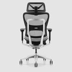Blau / Weiß / Grau / Braun Hoher ergonomischer Bürostuhl mit Netzrücken und Seilzugsteuerung für 1 Person