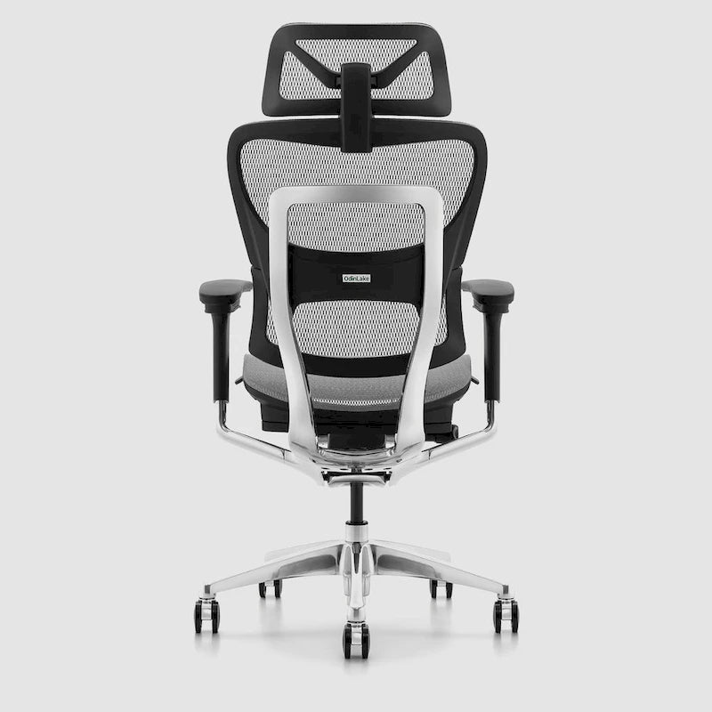 Blau / Weiß / Grau / Braun Hoher ergonomischer Bürostuhl mit Netzrücken und Seilzugsteuerung für 1 Person
