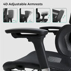 Blau / Weiß / Grau / Braun Hoher ergonomischer Bürostuhl mit Netzrücken und Seilzugsteuerung für 1 Person