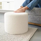 ZICOTO Boucle Pouf Ottoman  Cozy Foot Rest to Elevate Your Living Room Decor with Comfort & Charm