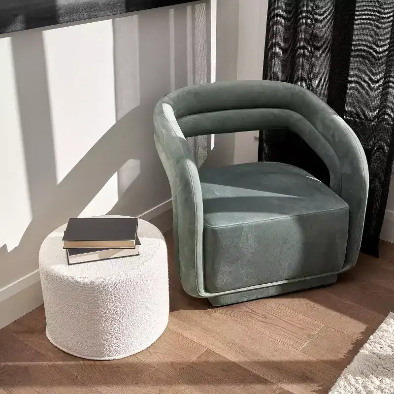 ZICOTO Pouf Bouclé Ottoman Gemütliche Fußstütze für mehr Komfort und Charme in Ihrem Wohnzimmer