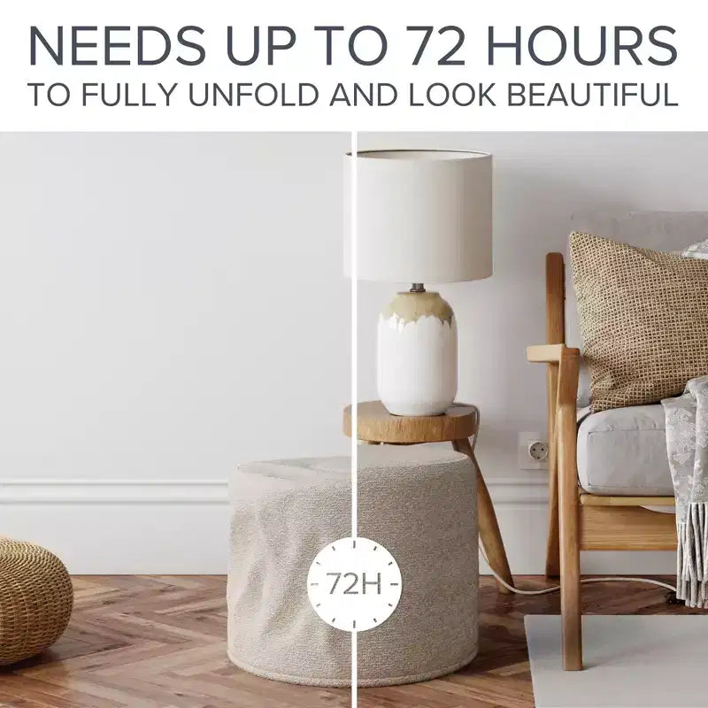ZICOTO Pouf Bouclé Ottoman Gemütliche Fußstütze für mehr Komfort und Charme in Ihrem Wohnzimmer