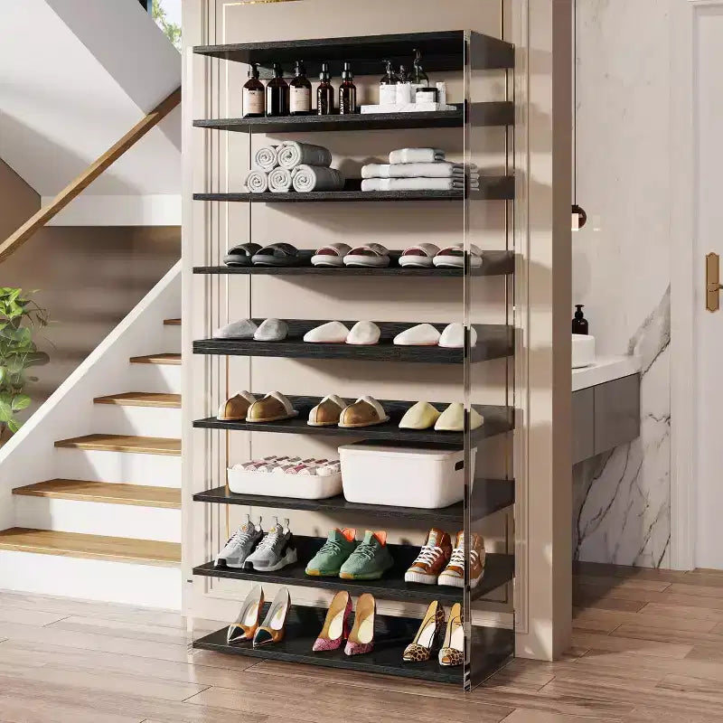 Lantine 63 8-stöckiges Acryl-Schuhregal für 24-32 Paar