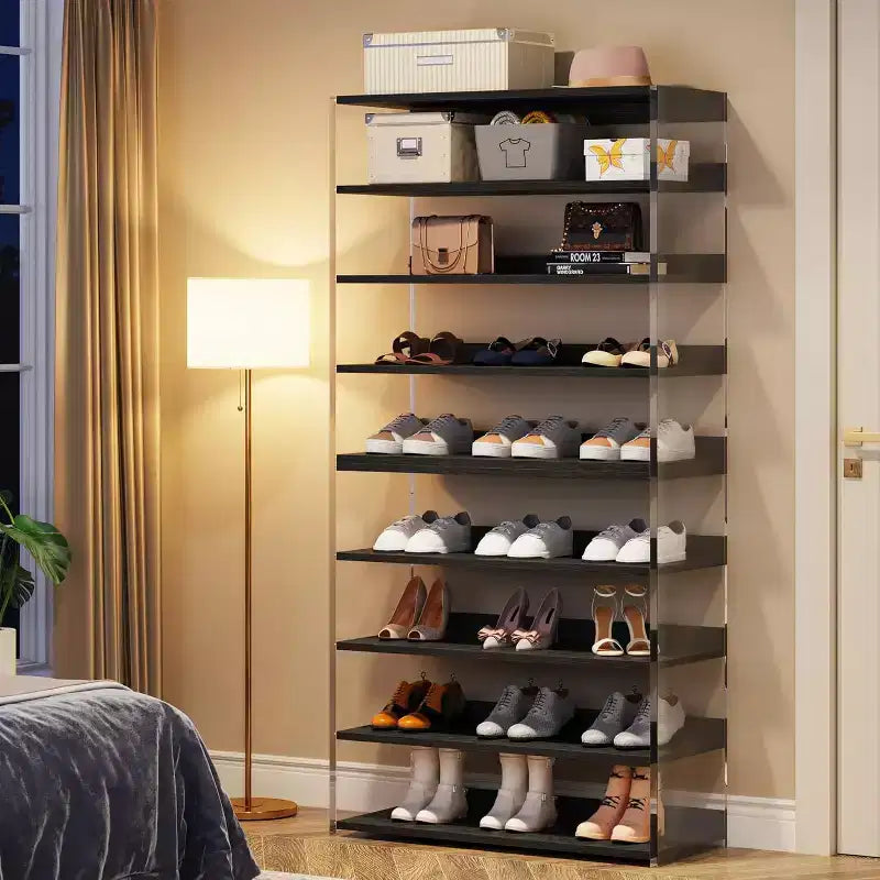 Lantine 63 8-stöckiges Acryl-Schuhregal für 24-32 Paar