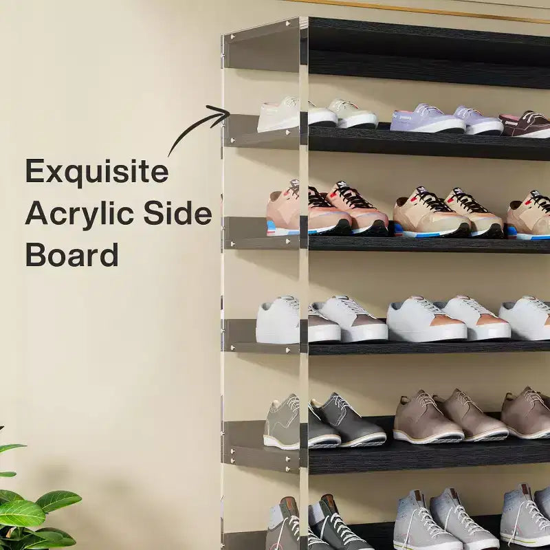 Lantine 63 8-stöckiges Acryl-Schuhregal für 24-32 Paar