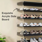Lantine 63 8-stöckiges Acryl-Schuhregal für 24-32 Paar