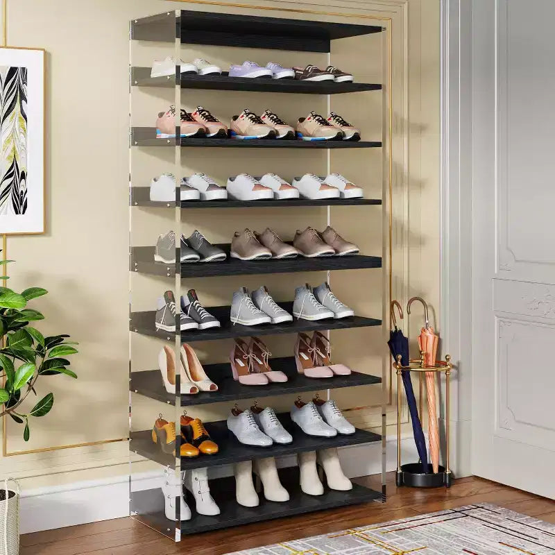 Lantine 63 8-stöckiges Acryl-Schuhregal für 24-32 Paar