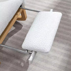 Akzentschaukelstuhl mit Fußstütze, moderner Hochlehner-Loungesessel mit Schaukelbeinen aus Holz, Freizeit-Schaukelsessel für Zuhause, Wohnzimmer, Schlafzimmer, Büro