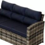WestinTrends 6-teiliges PE-Rattan-Geflecht Outdoor-Sofa-Set für den Garten