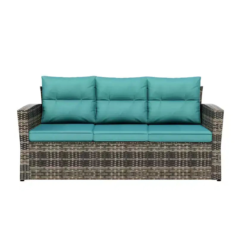 WestinTrends 6-teiliges PE-Rattan-Geflecht Outdoor-Sofa-Set für den Garten