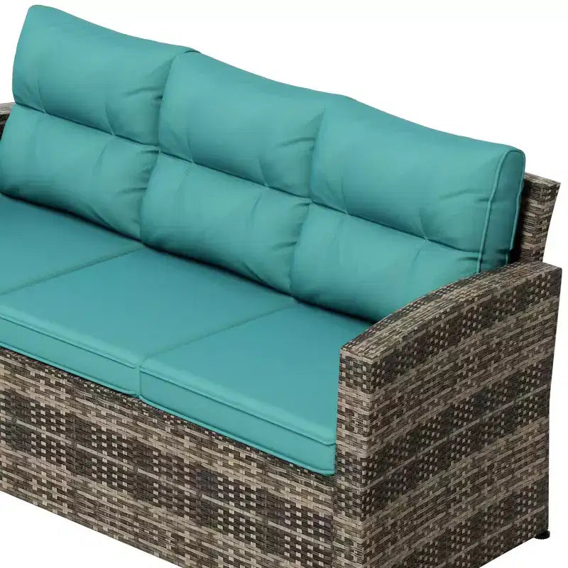 WestinTrends 6-teiliges PE-Rattan-Geflecht Outdoor-Sofa-Set für den Garten