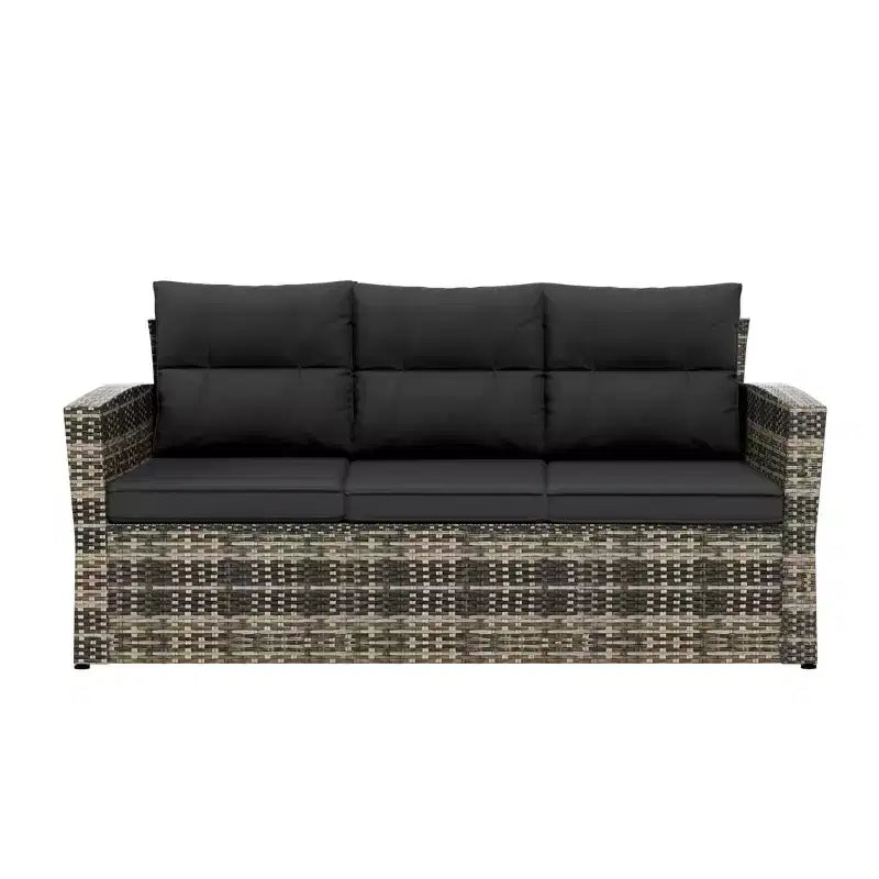 WestinTrends 6-teiliges PE-Rattan-Geflecht Outdoor-Sofa-Set für den Garten