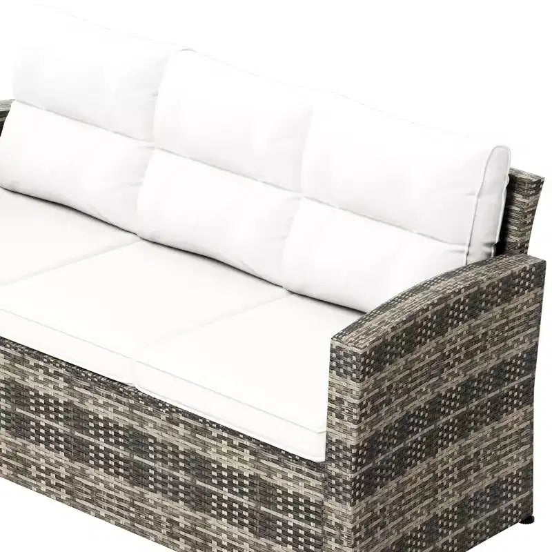 WestinTrends 6-teiliges PE-Rattan-Geflecht Outdoor-Sofa-Set für den Garten