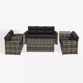 WestinTrends 6-teiliges PE-Rattan-Geflecht Outdoor-Sofa-Set für den Garten