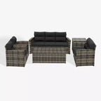 WestinTrends 6-teiliges PE-Rattan-Geflecht Outdoor-Sofa-Set für den Garten