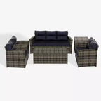 WestinTrends 6-teiliges PE-Rattan-Geflecht Outdoor-Sofa-Set für den Garten