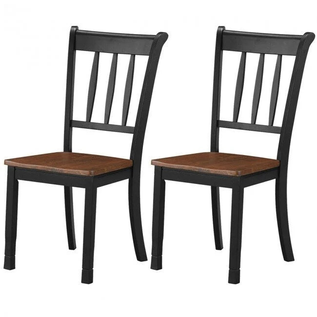 2 Pieces Solid Whitesburg Spindle Back Wood Dining Chairs - 18  x 21  x 38.5 ( L x D x H )