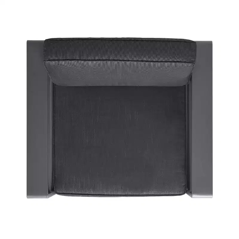 GDFStudio Wendy Outdoor 4-Sitzer-Gesprächsgruppe aus Aluminium mit Kissen, Grau